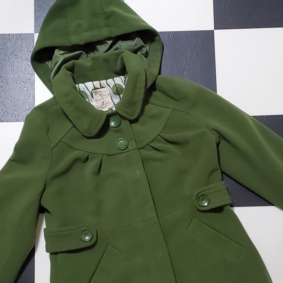 ☃️ Winter Coat Detachable Hood Anthropologie Girls L - Picture 6 of 6